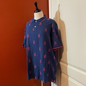 Psycho Bunny By Robert Goodley Men’s Classic Blue Anglo Cotton Lux Golf Polo